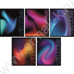 Тетрадь  48л клетка "Градиент" /мел.карт. /ассорти NEW | Фото 1