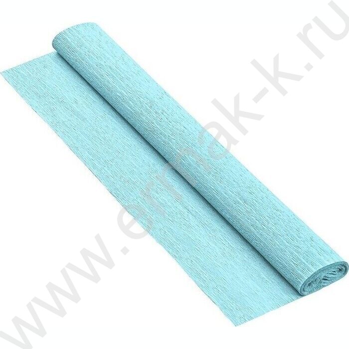 Бумага креповая 50*250см Светло-голубая 70г/м2 коэф.растяжения 100% NEW | Фото 1
