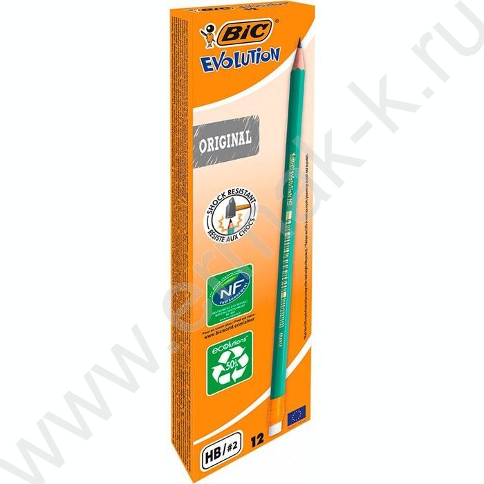 Карандаш пластиковый  с ластиком  Evolution | Фото 4