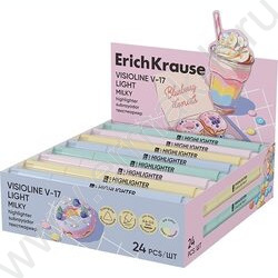 Текстовыделитель /ассорти/ 0,6-3мм косой Light Milky "Visioline V-17" /трехгранный корпус NEW | Фото 2