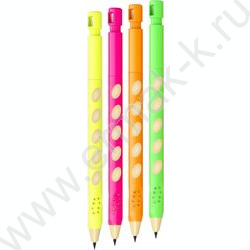 Карандаш механический 2,0мм НВ с точилкой, GripLine Neon /ассорти NEW | Фото 1