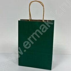 Пакет крафт 21*15*8см. /120гр. /темно-зеленый | Фото 1