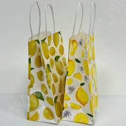 Пакет крафт 21*15*8см. /120гр. /лимоны, ассорти | Фото 2