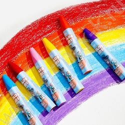 Мелки восковые 12цв "Color Kids", длина - 75мм, диаметр -11мм  /трехгранные /картон.кор. /европо NEW | Фото 3