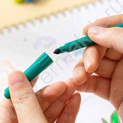 Фломастеры  12цв "Color Kids" /вентилируемый колпачек /конический пиш. наконечник /европодвес NEW | Фото 4