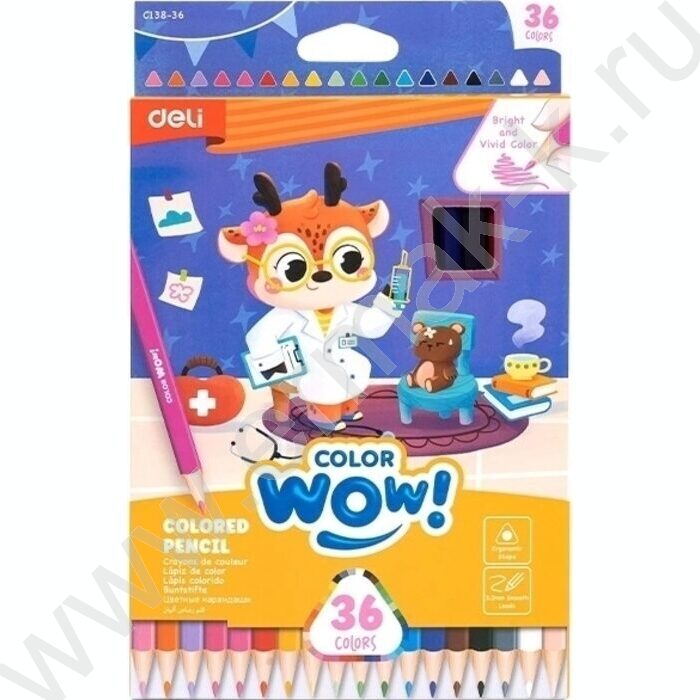 Карандаши  36цв Colorwow, Ø3мм /трехгранные /карт.кор./европодвес NEW | Фото 1