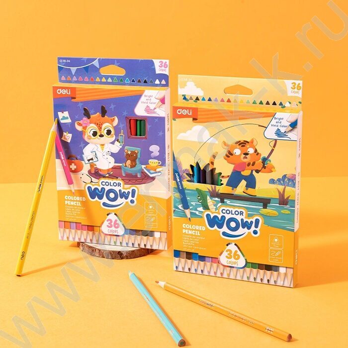 Карандаши  36цв Colorwow, Ø3мм /трехгранные /карт.кор./европодвес NEW | Фото 3