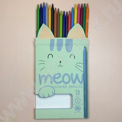 Карандаши пластиковые 18цв Meow NEW | Фото 8