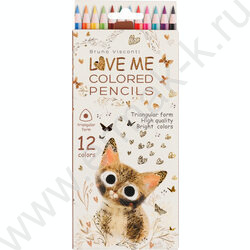 Карандаши  12цв Love me.Милый котик NEW | Фото 1