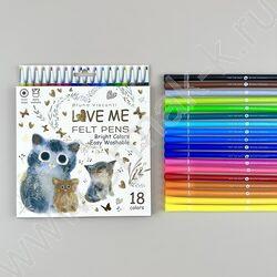 Фломастеры  18цв Love Me.Котики.Счастье NEW | Фото 7