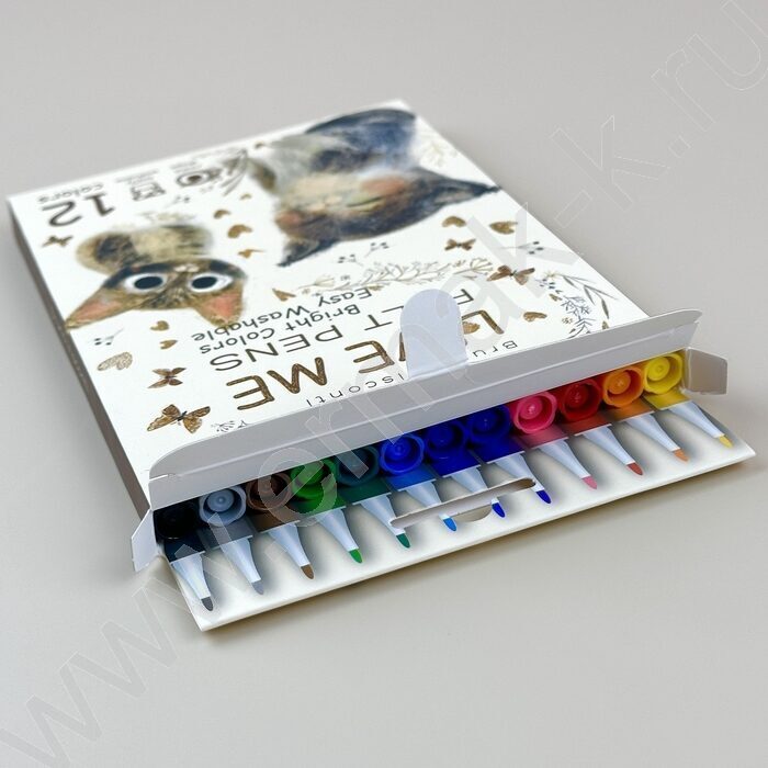 Фломастеры  12цв Love Me.Милый котик NEW | Фото 7