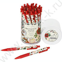 Карандаш механический 0,7мм с ластиком Flora.Пионы NEW | Фото 3