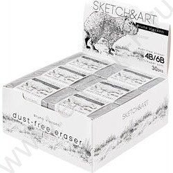 Ластик художественный Sketch&Art 4B/6B серый NEW | Фото 3