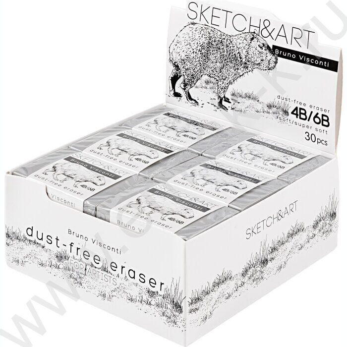 Ластик художественный Sketch&Art 4B/6B серый NEW | Фото 3