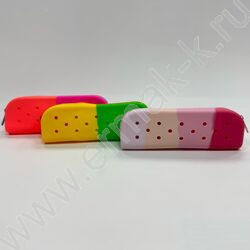 Пенал-косметичка 20*3*7см., силикон /ассорти | Фото 1