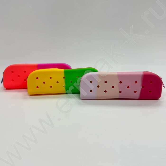 Пенал-косметичка 20*3*7см., силикон /ассорти | Фото 1