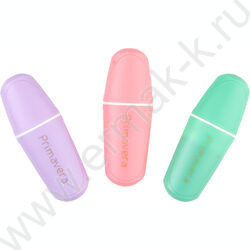 Текстовыделитель /набор  3цв/ 1-5мм косой Primavera Mini /мятный, розовый, сиреневый NEW | Фото 3