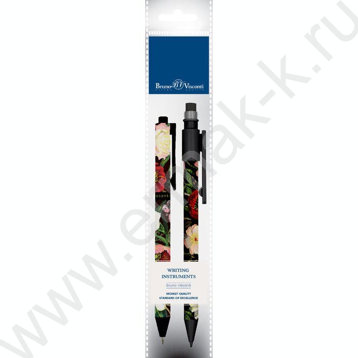 Набор Ручка шар ArtClick 0,5мм+карандаш мех. 0,7мм Flora.Black night NEW | Фото 1