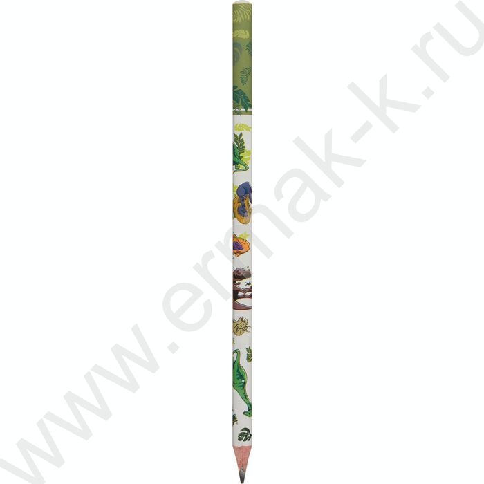 Набор Ручка шар HappyWrite 0,5мм+карандаш ч/гр НВ HappyGraphix Динозавры NEW | Фото 3