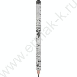 Набор Ручка шар PrimeWrite 0,7мм+карандаш ч/гр 4B HappyGraphix Jumbo Газета-4 NEW | Фото 4
