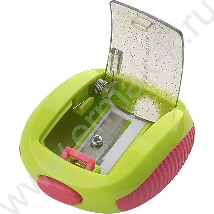 Точилка 1отв. пластик/с контейнером/ KIDS.Кошка с бантиком ассорти NEW | Фото 3