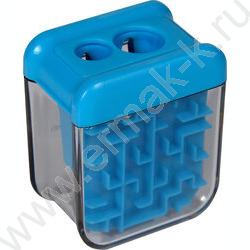 Точилка 2отв. пластик/с контейнером/ EASYSHARP.Лабиринт ассорти NEW | Фото 1