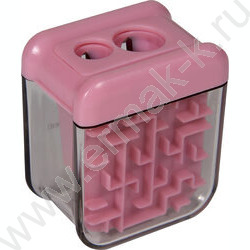 Точилка 2отв. пластик/с контейнером/ EASYSHARP.Лабиринт ассорти NEW | Фото 3