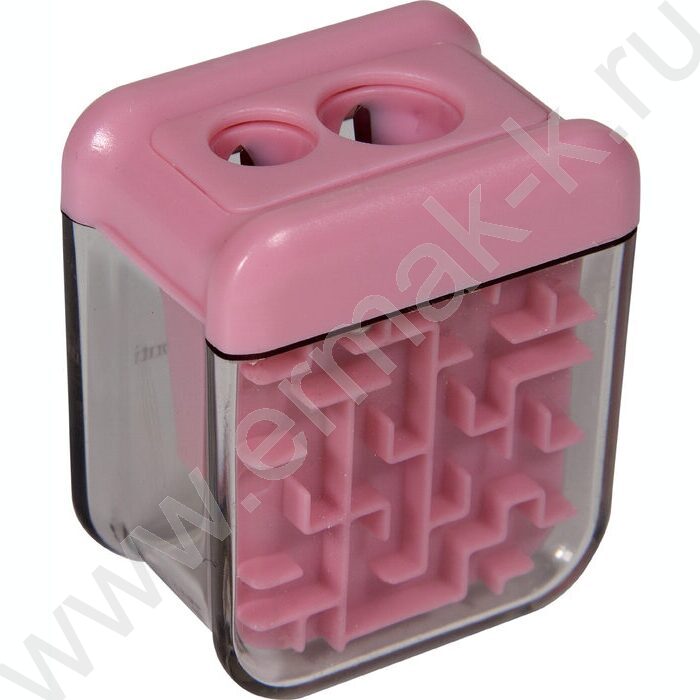 Точилка 2отв. пластик/с контейнером/ EASYSHARP.Лабиринт ассорти NEW | Фото 3