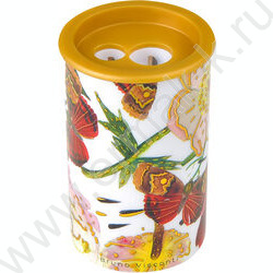 Точилка 2отв. пластик/с контейнером/ FLORA. BLOOM FLOWERS ассорти NEW | Фото 1