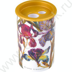 Точилка 2отв. пластик/с контейнером/ FLORA. BLOOM FLOWERS ассорти NEW | Фото 2