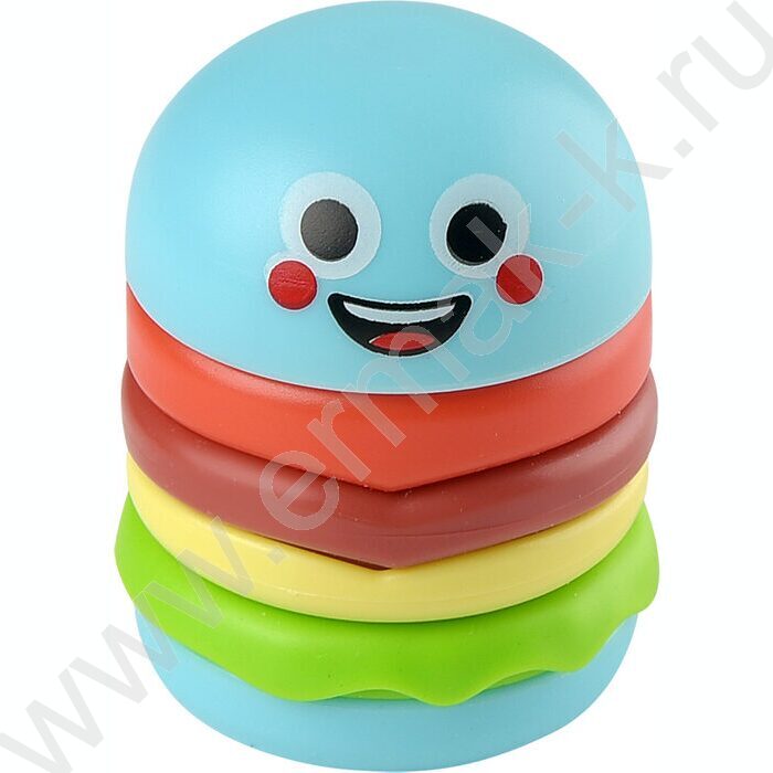 Точилка 1отв. пластик/с контейнером+ластик/ GOOD MOOD.Бургер ассорти NEW | Фото 3