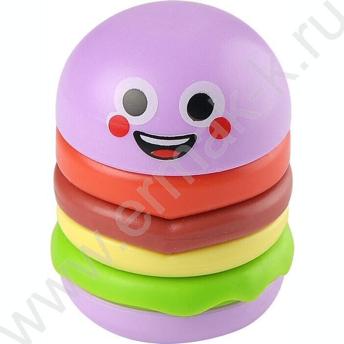 Точилка 1отв. пластик/с контейнером+ластик/ GOOD MOOD.Бургер ассорти NEW | Фото 4