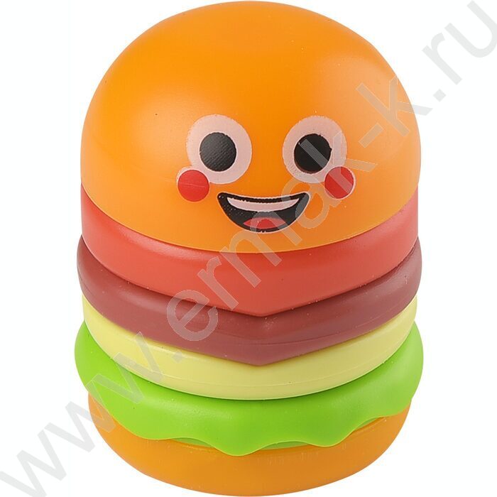 Точилка 1отв. пластик/с контейнером+ластик/ GOOD MOOD.Бургер ассорти NEW | Фото 6