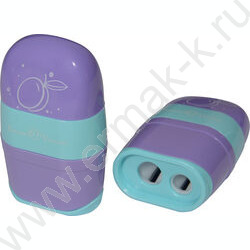 Точилка 2отв. пластик/с контейнером+ластик/ Фруктики ассорти NEW | Фото 4