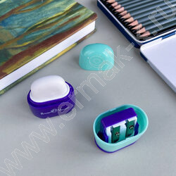 Точилка 2отв. пластик/с контейнером+ластик/ Фруктики ассорти NEW | Фото 9