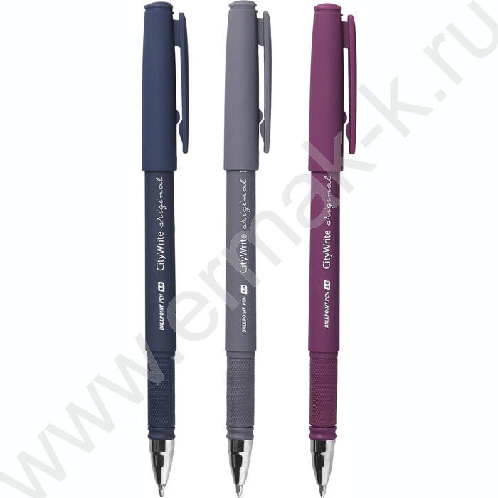 Ручка шар CityWrite.Original синяя 1мм /корпус SOFT TOUCH ассорти NEW | Фото 1