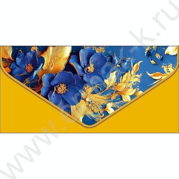 Конверт д/денег  83*167мм  "Цветы" NEW | Фото 1