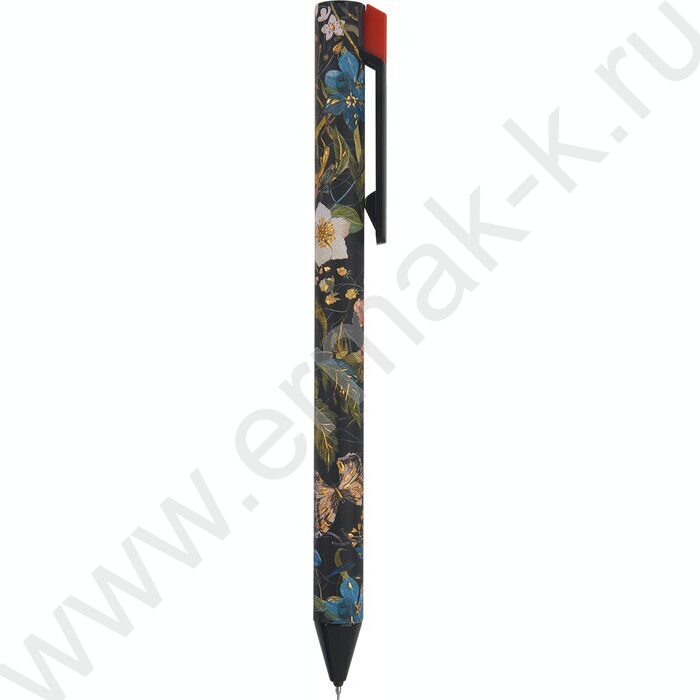 Ручка гелевая черная 0,38мм "FLORA.BLACK NIGHT" /корпус SOFT TOUCH NEW | Фото 3