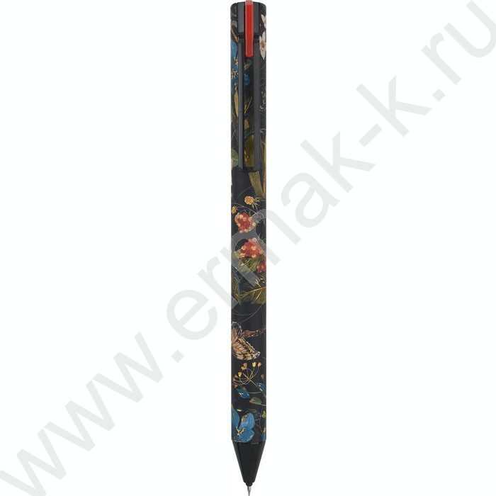 Ручка гелевая черная 0,38мм "FLORA.BLACK NIGHT" /корпус SOFT TOUCH NEW | Фото 4