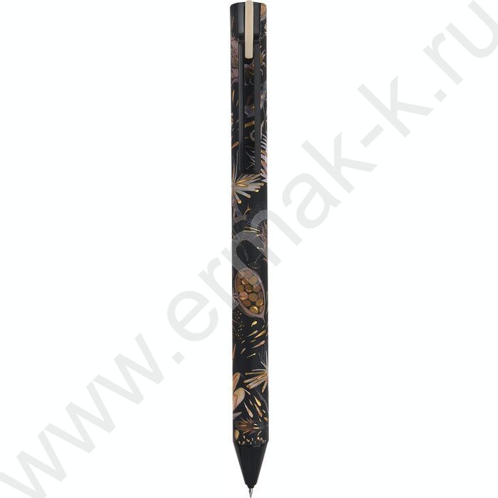 Ручка гелевая черная 0,38мм "FLORA.BLACK NIGHT" /корпус SOFT TOUCH NEW | Фото 6