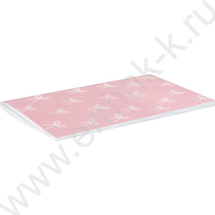 Блокнот  32л 120*185 "Бантики на розовом" /клетка, мат.лам., выб. УФ-лак, мягкий переплёт (2 ско NEW | Фото 2
