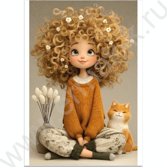 Блокнот  40л А6 "Кудряшка" /клетка,глянц.лам.,мягкий переплёт (1 скоба) NEW | Фото 1