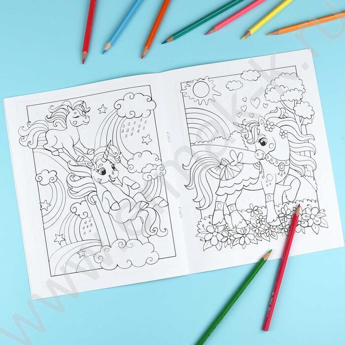 Раскраска 200*260 Любимая раскраска.Милые единороги NEW | Фото 6