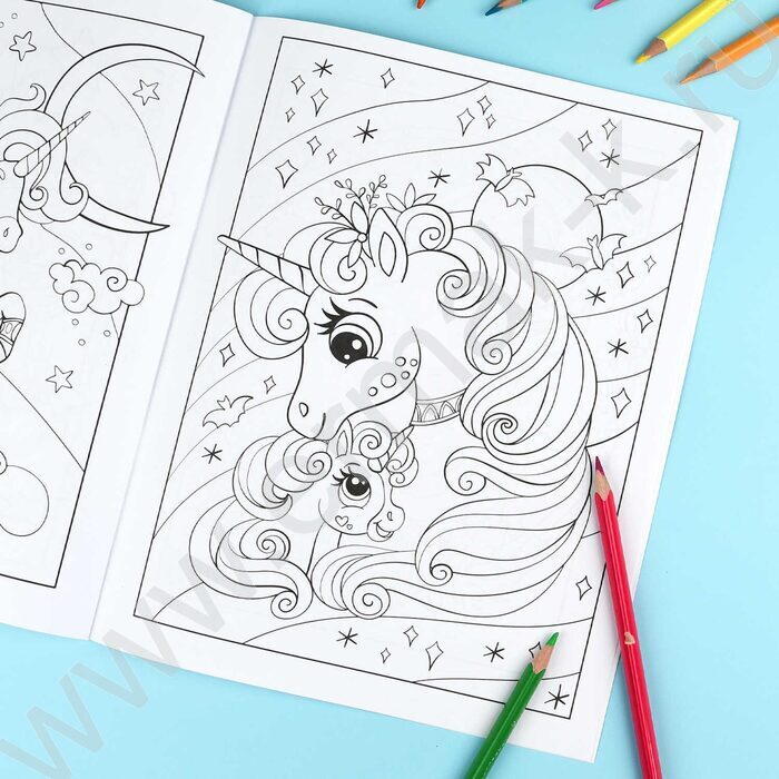 Раскраска 200*260 Любимая раскраска.Милые единороги NEW | Фото 7