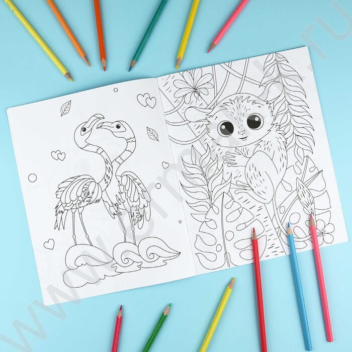 Раскраска 200*260 Любимая раскраска.Озорные зверята NEW | Фото 4