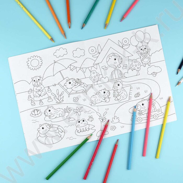 Раскраска 200*260 Любимая раскраска.Озорные зверята NEW | Фото 6