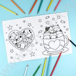 Раскраска 200*260 Любимая раскраска.Веселые котята NEW | Фото 5