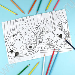 Раскраска 200*260 Любимая раскраска.Веселые котята NEW | Фото 6