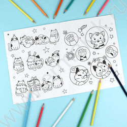 Раскраска 200*260 Любимая раскраска.Веселые котята NEW | Фото 7