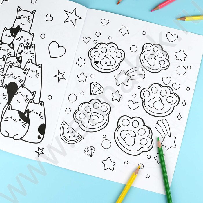 Раскраска 200*260 Любимая раскраска.Веселые котята NEW | Фото 8